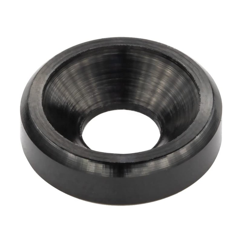Lagefefe [60PCS] M3 Finishing Countersunk Washers, Anodized Aluminum Alloy, Head Washers Gaskets Cup Shim for Screw RC/FPV/PC/Drone/Mechanical Accessories Parts, Black - Image 1